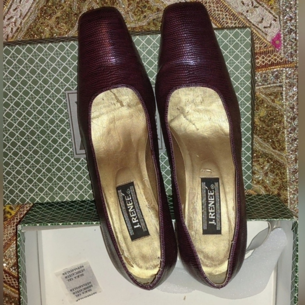 Brown Lizard Skin Heels  J. Renee'